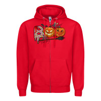 Red boo Zipper Hoodie - CowhideDigitalArt