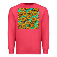 Cardinal sunflowers and leopard western seamless pattern Premium Sweatshirt - BundleAndBundleShop