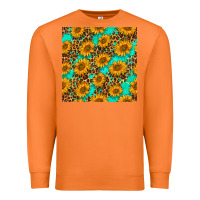 Carrot sunflowers and leopard western seamless pattern Premium Sweatshirt - BundleAndBundleShop