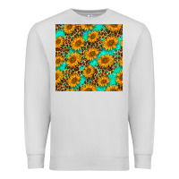 Dove Grey sunflowers and leopard western seamless pattern Premium Sweatshirt - BundleAndBundleShop