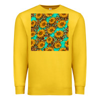 Lemon sunflowers and leopard western seamless pattern Premium Sweatshirt - BundleAndBundleShop