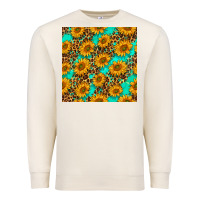 Sandshell sunflowers and leopard western seamless pattern Premium Sweatshirt - BundleAndBundleShop