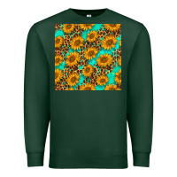 Sports Green sunflowers and leopard western seamless pattern Premium Sweatshirt - BundleAndBundleShop