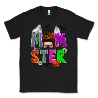 Black halloween momster messy bun Classic Tee - Zillion Design Studio