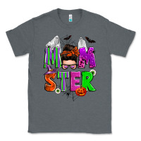 Charcoal Heather halloween momster messy bun Classic Tee - Zillion Design Studio