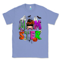 Colony Blue halloween momster messy bun Classic Tee - Zillion Design Studio