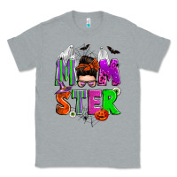Heather Grey halloween momster messy bun Classic Tee - Zillion Design Studio