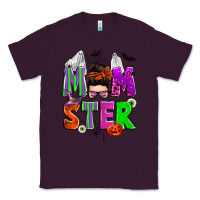 Plum halloween momster messy bun Classic Tee - Zillion Design Studio