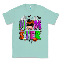 Seafoam halloween momster messy bun Classic Tee - Zillion Design Studio