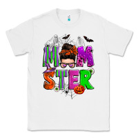 White halloween momster messy bun Classic Tee - Zillion Design Studio