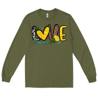 Army Green love summer lemon Long Sleeve Tee - Zillion Design Studio