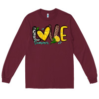 Burgundy love summer lemon Long Sleeve Tee - Zillion Design Studio