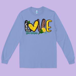 Love Summer Lemon Long Sleeve Tee Designed By Zillion Design Studio
