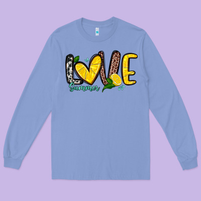 Love Summer Lemon Long Sleeve Tee Designed By Zillion Design Studio
