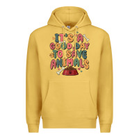 Antique Gold it's a good day to save animals Premium Hoodie - MaliasSmallBusiness