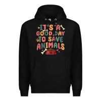 Black it's a good day to save animals Premium Hoodie - MaliasSmallBusiness