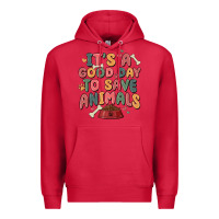 Cardinal it's a good day to save animals Premium Hoodie - MaliasSmallBusiness