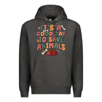 Charcoal Heather it's a good day to save animals Premium Hoodie - MaliasSmallBusiness