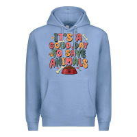 Colony Blue it's a good day to save animals Premium Hoodie - MaliasSmallBusiness