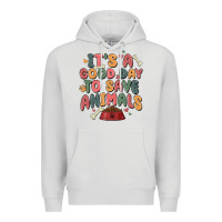 Dove Grey it's a good day to save animals Premium Hoodie - MaliasSmallBusiness