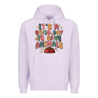 Lilac it's a good day to save animals Premium Hoodie - MaliasSmallBusiness
