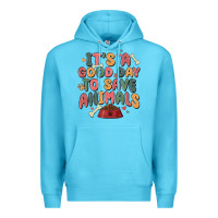 Ocean Blue it's a good day to save animals Premium Hoodie - MaliasSmallBusiness