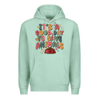 Seafoam it's a good day to save animals Premium Hoodie - MaliasSmallBusiness