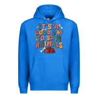 True Royal it's a good day to save animals Premium Hoodie - MaliasSmallBusiness