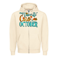 Sandshell my favorite color is october Zipper Hoodie - HRA Design Shop