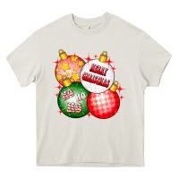 Cream merry christmas ball Heavy Core Tee - CowhideDigitalArt