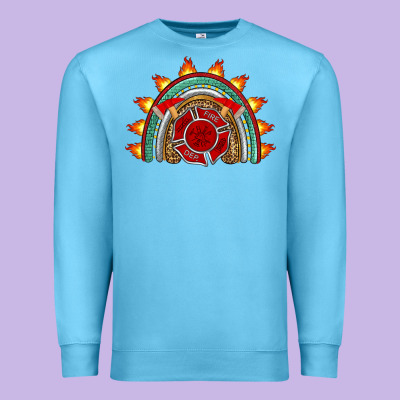 Firefighter Rainbow Premium Sweatshirt Designed By Artiststas