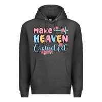 Charcoal Heather make heaven crowded Premium Hoodie - MaliasSmallBusiness