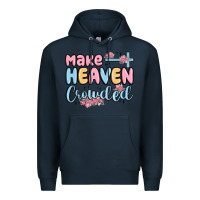 Navy make heaven crowded Premium Hoodie - MaliasSmallBusiness