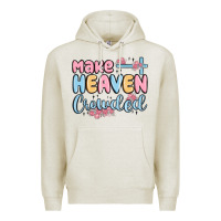 Oatmeal Heather make heaven crowded Premium Hoodie - MaliasSmallBusiness