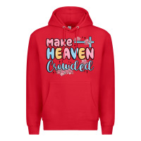 Red make heaven crowded Premium Hoodie - MaliasSmallBusiness