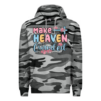 Slate Camo make heaven crowded Premium Hoodie - MaliasSmallBusiness