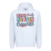 White make heaven crowded Premium Hoodie - MaliasSmallBusiness