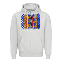 Dove Grey American police brushstrokes Zipper Hoodie - Neo Western