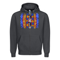 Smoke American police brushstrokes Zipper Hoodie - Neo Western