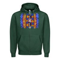 Sports Green American police brushstrokes Zipper Hoodie - Neo Western