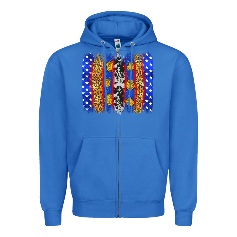 American Police Brushstrokes Zipper Hoodie by Neo Western | Teevron