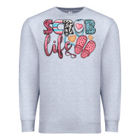 Heather Grey scrub life Premium Sweatshirt - BundleAndBundleShop