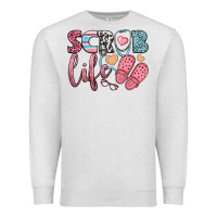 Oatmeal Heather scrub life Premium Sweatshirt - BundleAndBundleShop