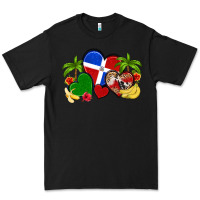 Black dominican republic hearts Premium Tee - Artiststas
