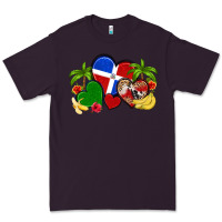 Plum dominican republic hearts Premium Tee - Artiststas