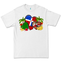 White dominican republic hearts Premium Tee - Artiststas