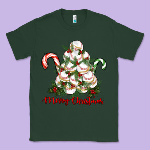 Merry Christmas Baseball Classic Tee Designed By Ranaportraitstore