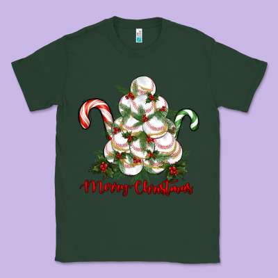 Merry Christmas Baseball Classic Tee Designed By Ranaportraitstore