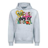 Heather Grey my first day of preschool Urban Hoodie - NancyCooperArtShop