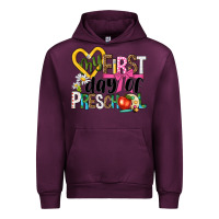 Mauve Wine my first day of preschool Urban Hoodie - NancyCooperArtShop